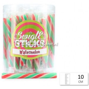 Swigle pop mini zuurstokje sticks watermeloen. Mini kleine harde zuurstokjes om uit te delen en te trakteren. Traktatiepret