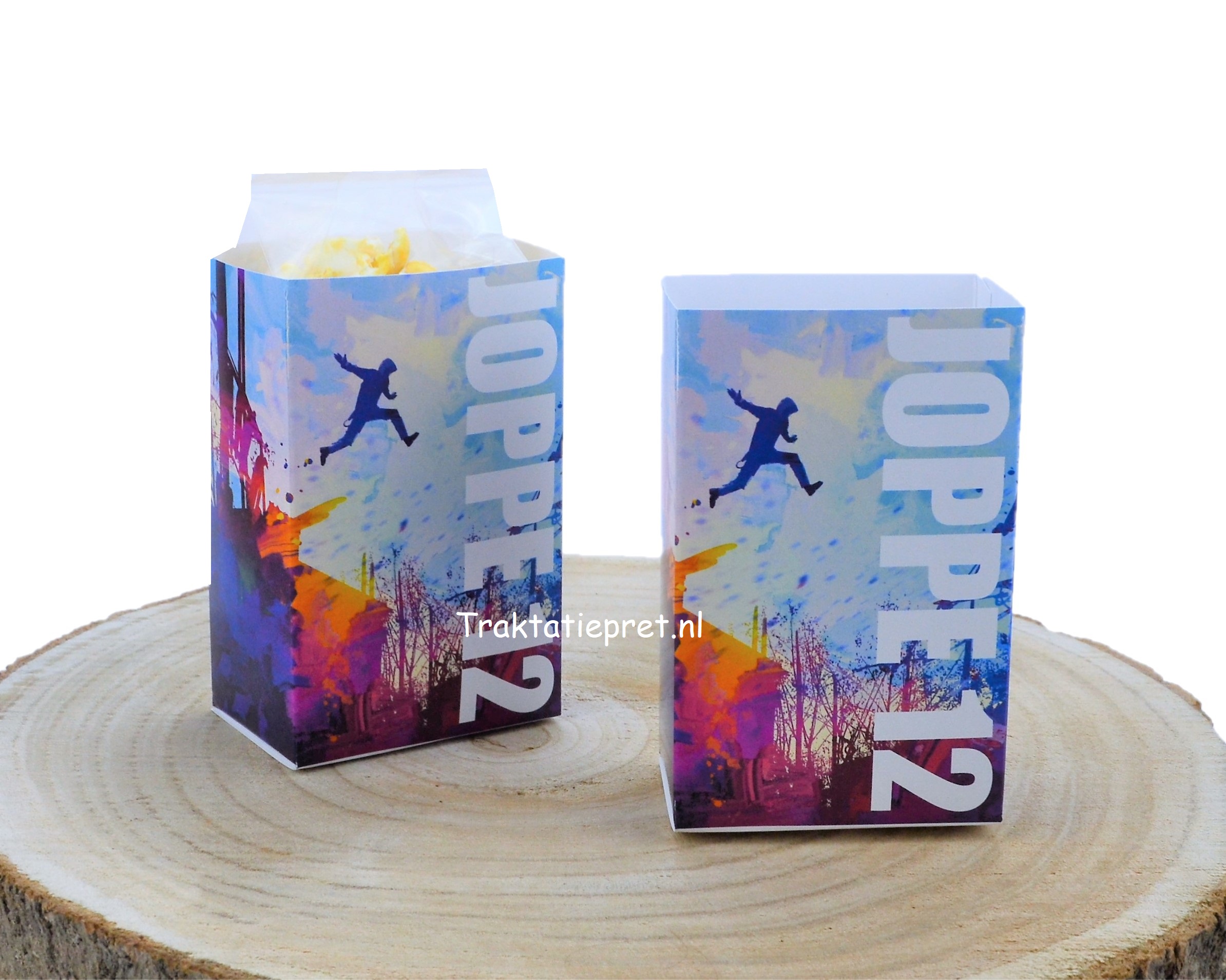 Freerunning traktatie zakje met naam