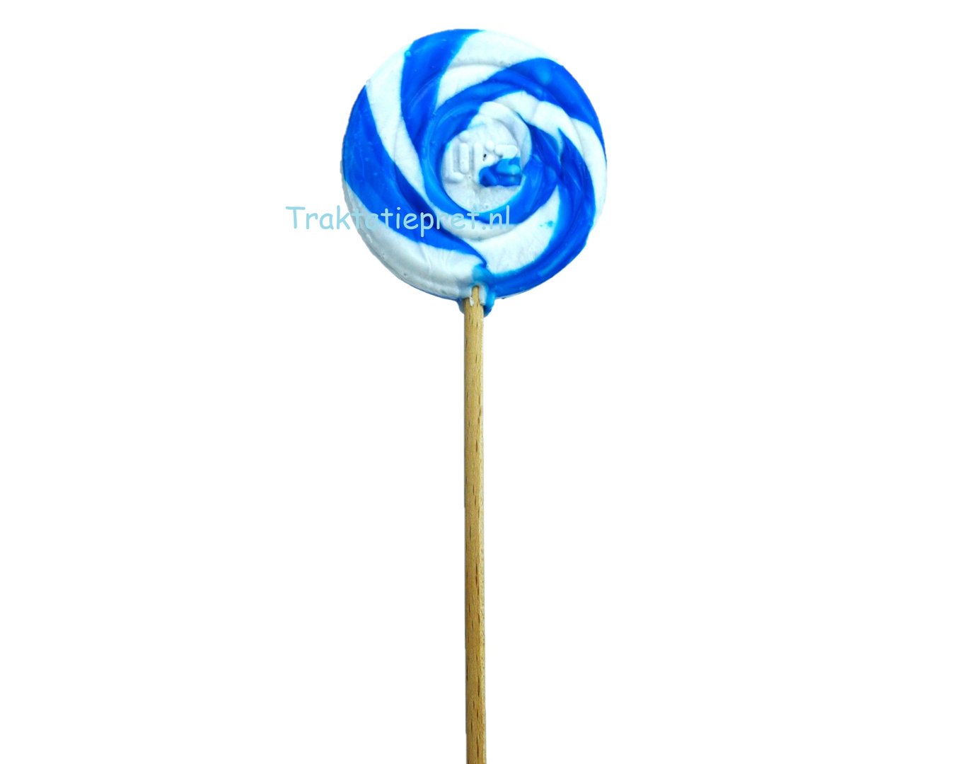 Spiraal lolly blauw-wit