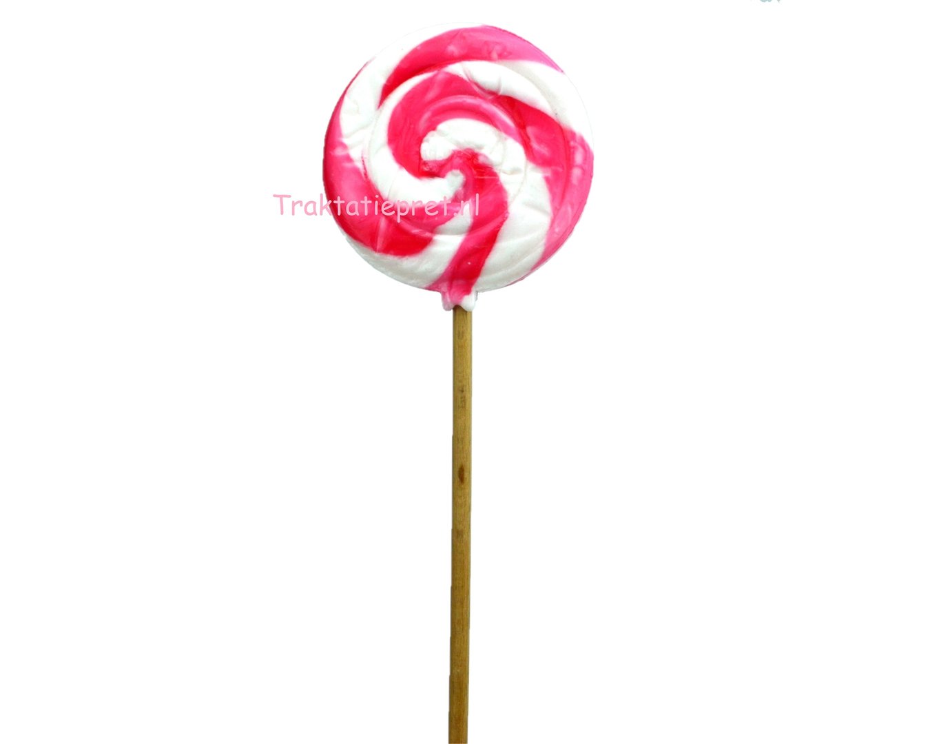 Spiraal lolly roze-wit