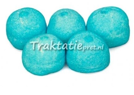 Spekbollen blauw.