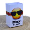 Emoticon popcorn zakjes met naam en leeftijd