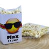 Emoticon popcorn zakjes met naam en leeftijd