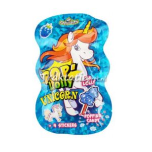 Pop Lolly Unicorn + 4 Stickers, 16 gram