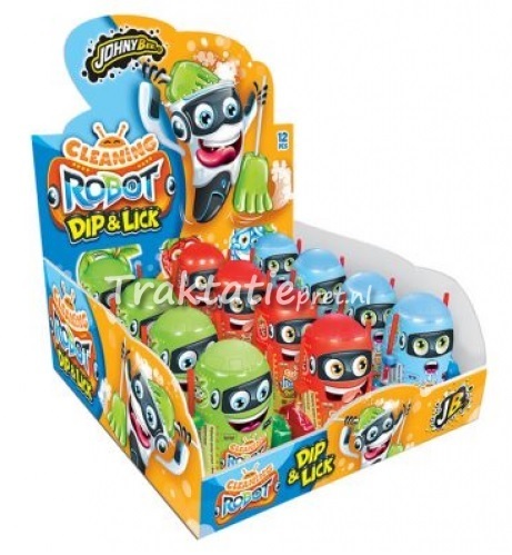 Snoep robot met 2 lolly's