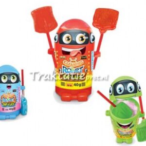Snoep robot met 2 lolly's