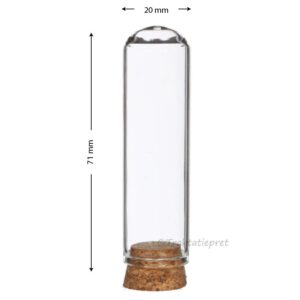 Glazen flesje/buisje 7 cm