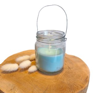 Kaars hangend glas mint