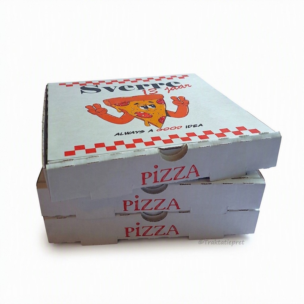 Gepersonaliseerde Pizzadoos school traktatie